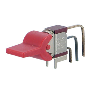 Rocker switch mini spdt r/a paddle on-on pcb red 7103j60av2q-3