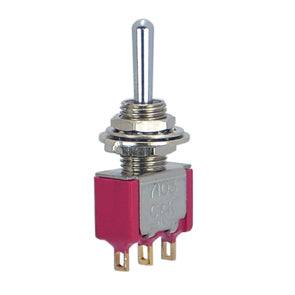 Mini toggle switch spdt on-off-on sol red 7103syzge
