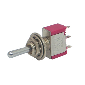 Mini toggle switch spdt (on)-off-(on) solder 7105syzq