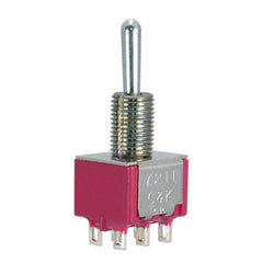 Mini toggle switch dpdt (on)-on sol 7211syzqe