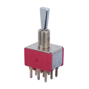 Mini toggle switch 3pdt on-mom pcb 7307p3ycq