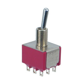 Mini toggle switch tpdt on-mom sol 7308syzq