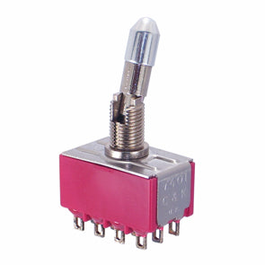 Mini toogle switch 4pdt on-on sol 7401kzqe