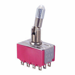 Mini toogle switch 4pdt on-on sol 7401kzqe