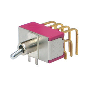 Mini toogle switch 4pdt r/a pcb on-on 7401md9av2qe