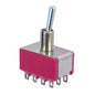 Mini toggle switch 4pdt on-(on) solder 7408syzq