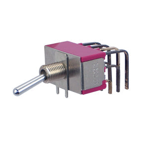 Mini toogle switch 4pdt r/a on-on pcb 7411sdav2q