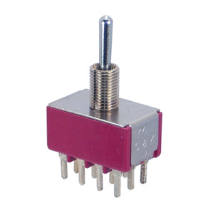 Mini toogle switch 4pdt on-off-on pcb 7411sycq