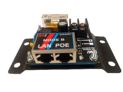 Passive Gigabit "Phantom" 4-pair Passive POE Injector. Fuse and overvoltage prot. 60V Max