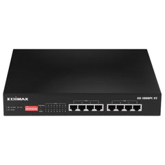 Edimax 8 Port, Unmanaged, Long Range, Gigabit PoE+ Switch with DIP Switch