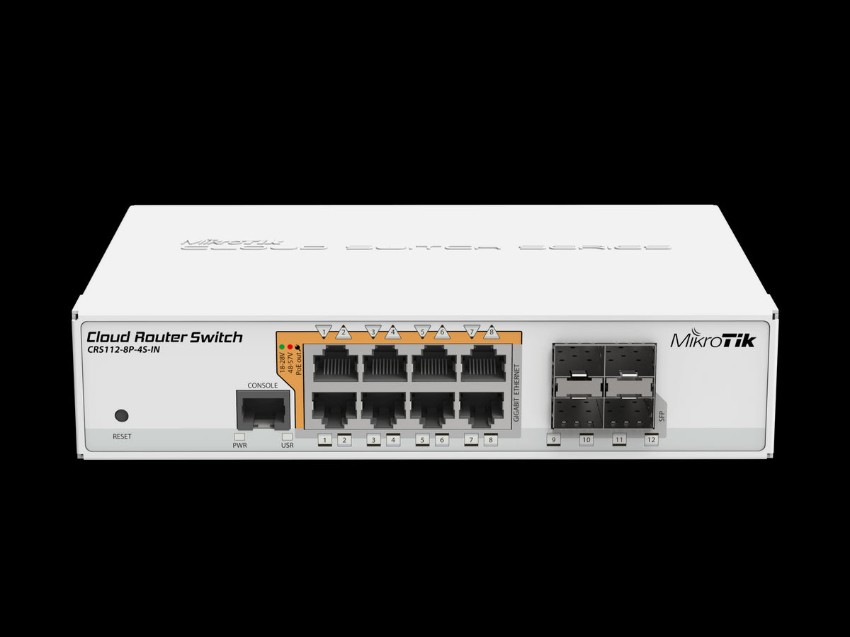 MikroTik Cloud Router Switch 8 Port PoE 4SFP | CRS112-8P-4S-IN