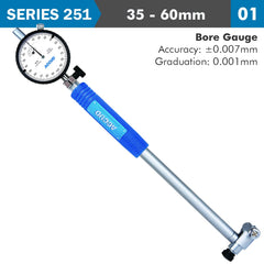 PRECISION DIAL BORE GAUGE 35-60MM 0.007MM ACC. 0.001MM GRAD.