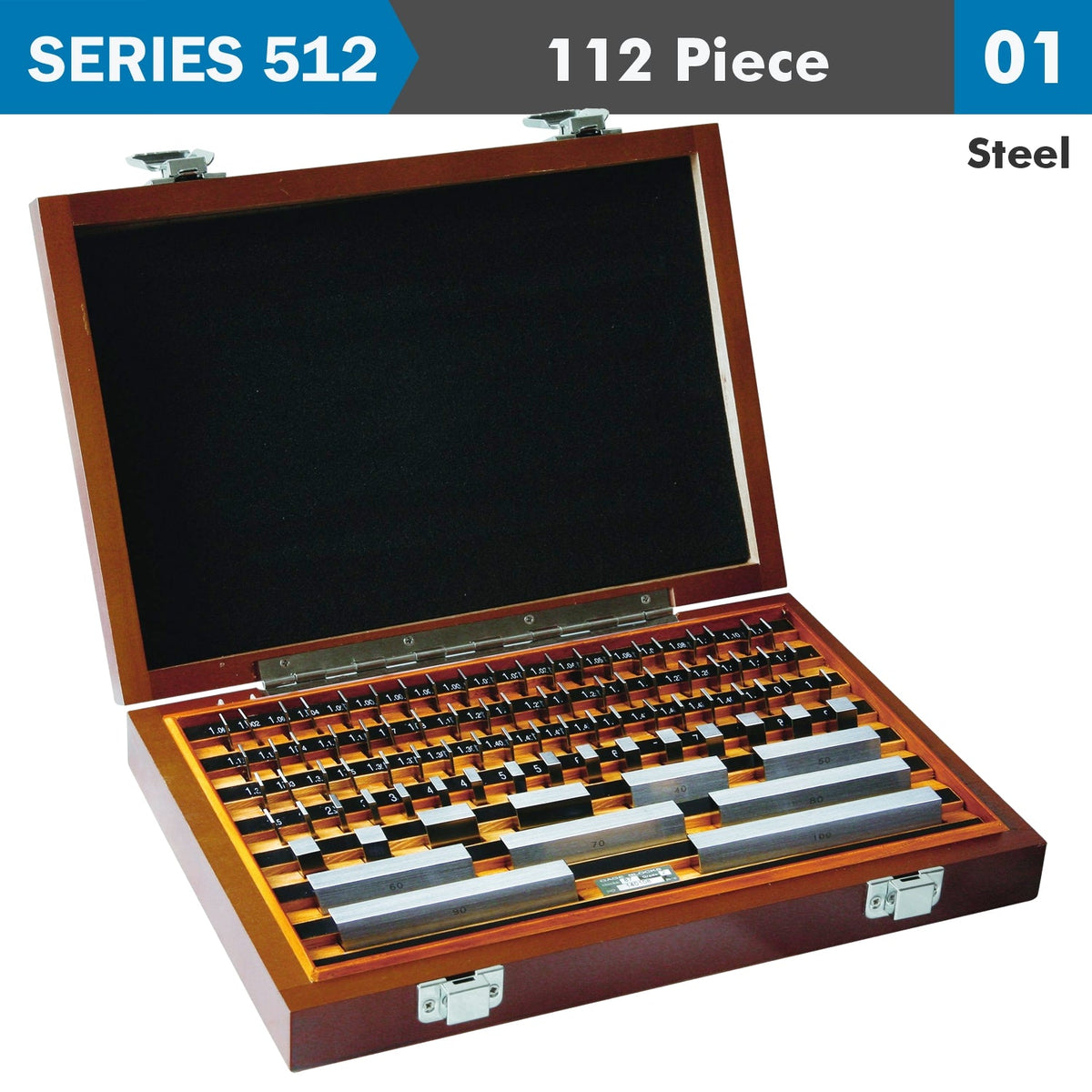 STEEL GAUGE BLOCK SET ISO3650 GRADE 1 112PC
