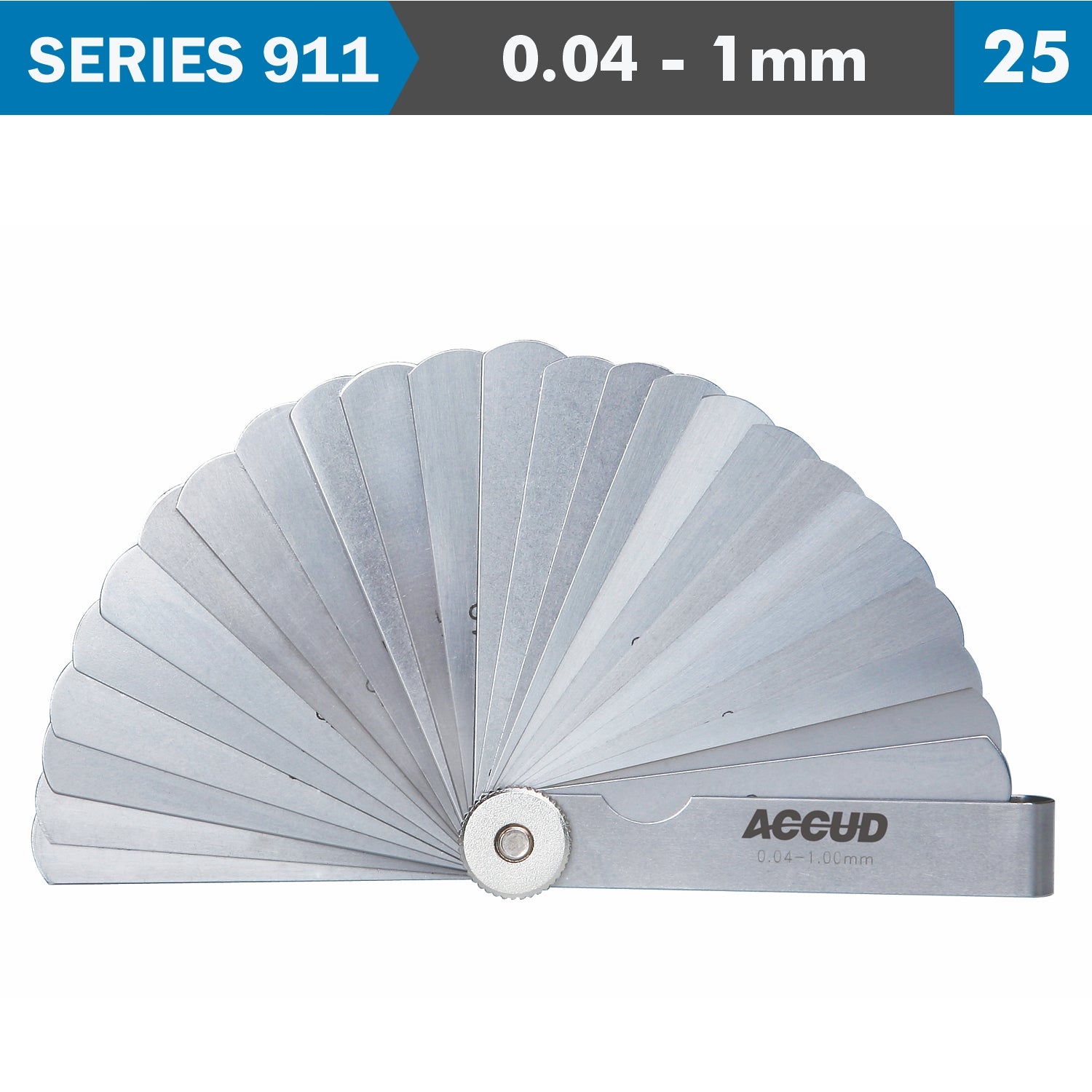 FEELER GAUGE 75MM 0.04-1.00MM 25LEAVES DIN2275