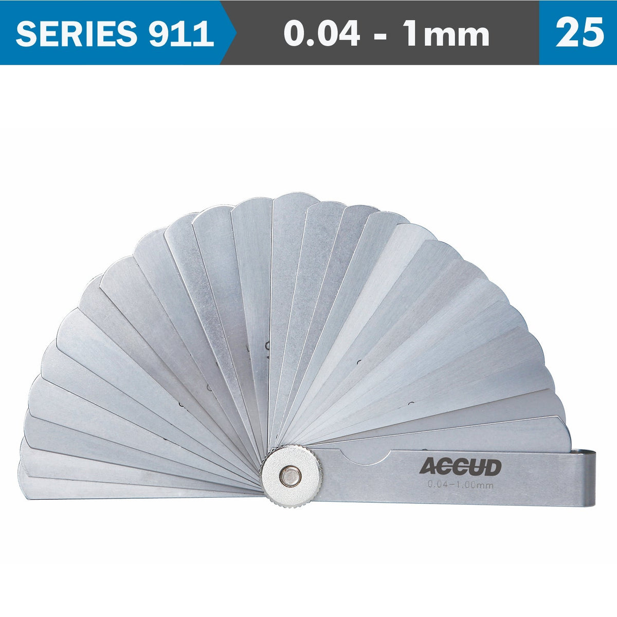 FEELER GAUGE 75MM 0.04-1.00MM 25LEAVES DIN2275