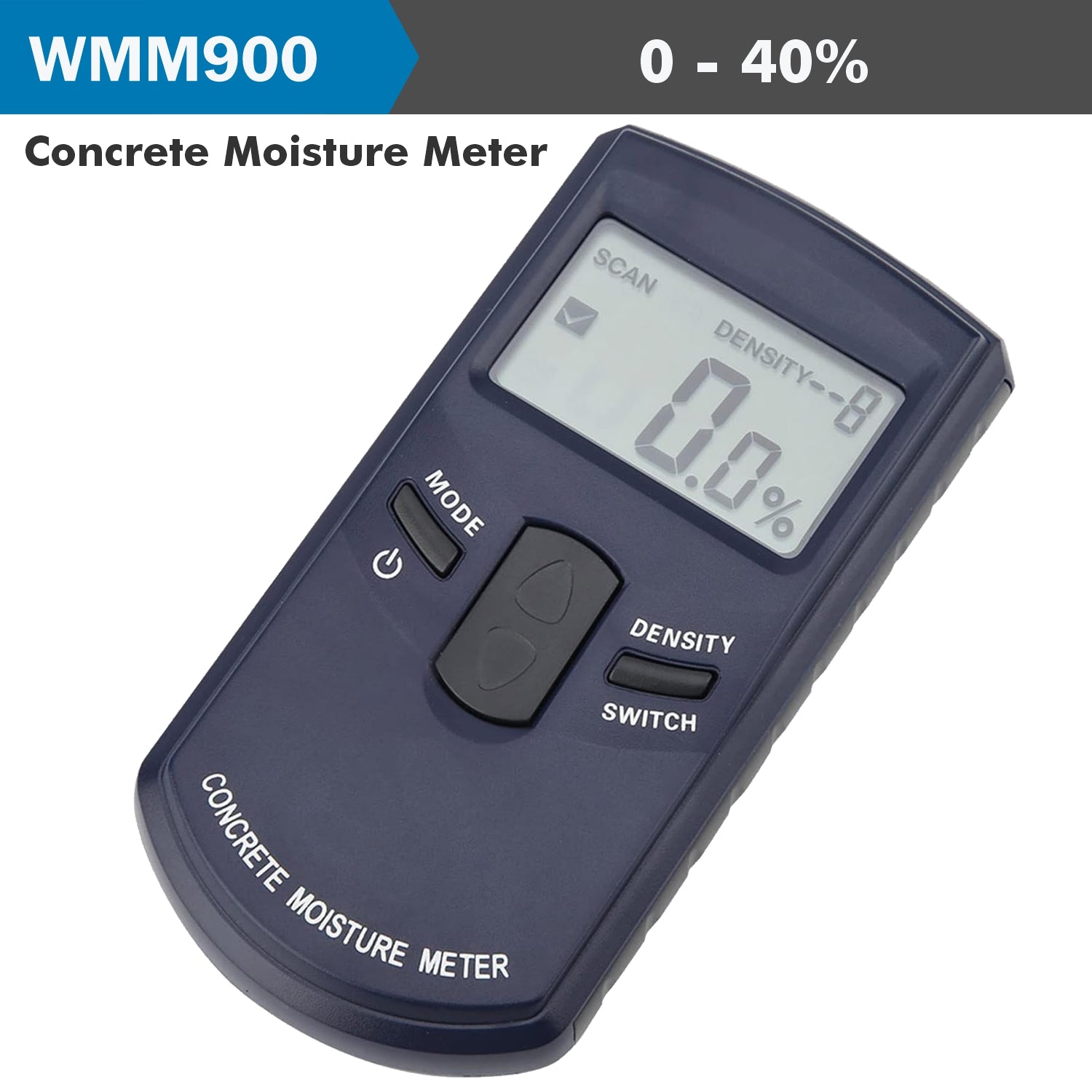 CONCRETE MOISTURE TESTER 0-40% RANGE 2% ACCUR 0.5% RES