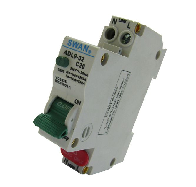 Earth leakage w/overload 1ph+n 10a 4.5ka el-adl9-32-4.5210