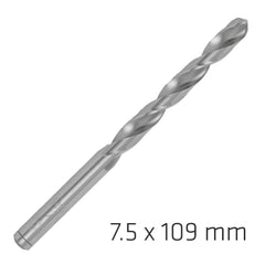 ALPEN PRO HSS 7.5MM DRILL DIN 338 RN 135 SPLIT POINT PLASTIC WALLET