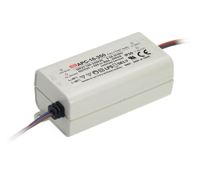 Power supply encl. led driver i=220v o=12v-48v 0a35 16w apc-16-350