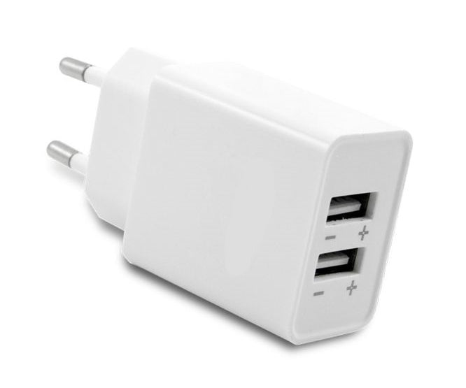 Dual usb charger / psu w/m i=220 o=2x5v 2.4a a92624ew