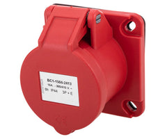 Socket panel straight 16a 3p + e 380v ip44 4w bc1-1504-2413
