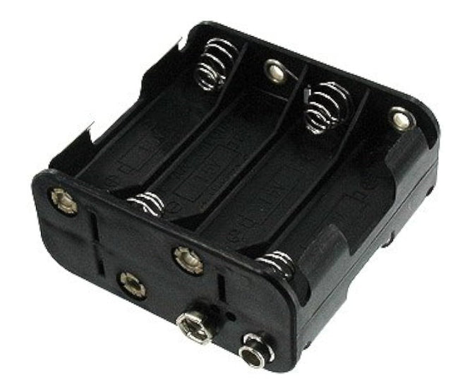 Battery holder 8xaa with clip black iiii 230218