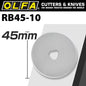 OLFA BLADES ROTARY RB45-10 10/PACK 45MM
