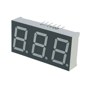 3 digit 7-segment red led display ca 13.2mm kw3-521aurikw3