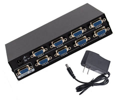 Vga splitter 8 port 250mhz supplued with usa type psu c-2508
