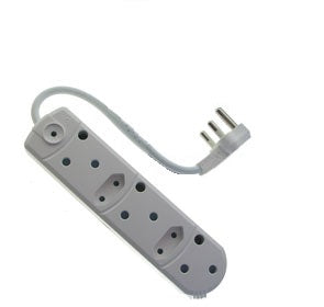 Multiplug mains adap 3x3 2x2 5a 0.5m lead c2034