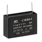 Capacitor c/fan 1.5uf 450vac pcb pins p=33mm cbb61b-1.5uf-450vac