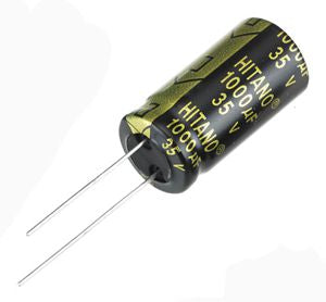 Electrolytic capacitor radial 1000uf 6.3v ht 8x12 p=5 exr102m0ja 8x12