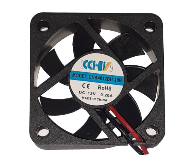 12vdc fan axial 40sqx10mm ball 9.35cfm 0.2a cha4012bh-10b