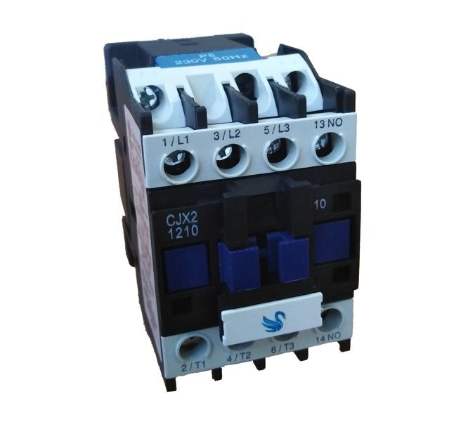 Ac contactor 12a 415vac coil 3pole n.o. & 1no aux cjx2-1210w-415vac