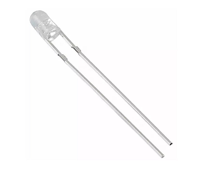 Flangeless 3mm led 3mm cl-rd rnd 40mcd 30-deg - debulk 896554