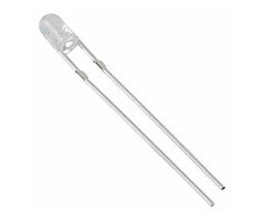 Flangeless 3mm led 3mm cl-rd rnd 40mcd 30-deg - debulk 896554