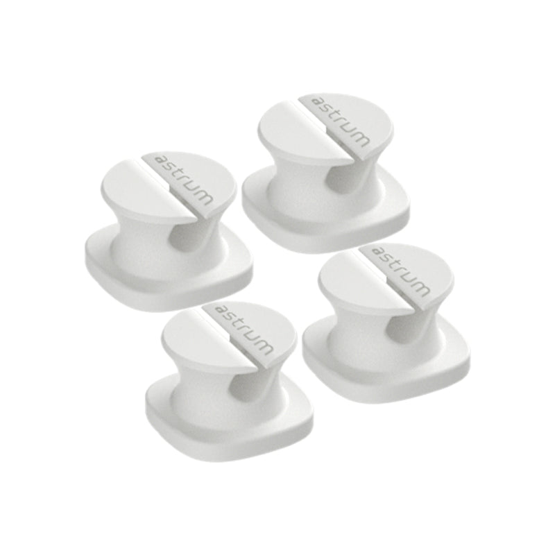 CO060 Mini Cable Organizer Clips – 4 Piece Set for Cable Management-White