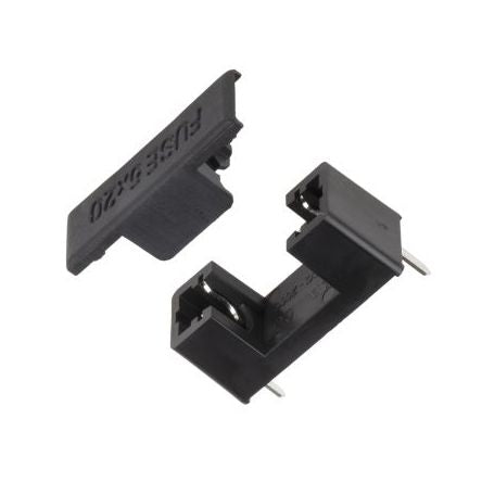 Holder for 5x20 pcb mount fuse black w/cover cq-200ct