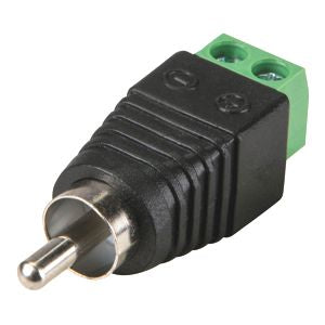 Adaptor rca to 2way screw terminal in-line rc100