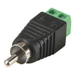 Adaptor rca to 2way screw terminal in-line rc100