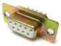 Socket d-sub 9w pcb straight metal db-9ss/rh des09scw2n
