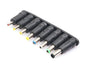 Adapter dc kit 8pcs 2.1mm plug to 1.35-3mm socket dc