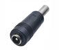 Adapter dc 2.1x5.5x11mm plug to 2.1x5.5x9.5mm socket dc plug-p1j-p1i