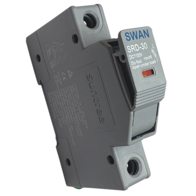 Dc fuse holder dc 10x38mm 1100v 30a dc-srd-30-fh