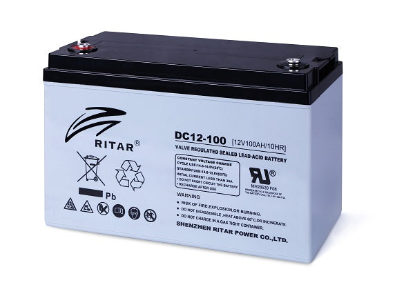 Deep cycle agm bat 12v 100ah 328x172x222mm dc12-100