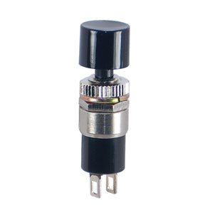 Push button switch n.o. spst black solder ds-193 blk
