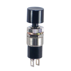 Push button switch n.o. spst black solder ds-193 blk
