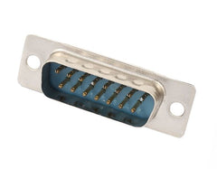 Plug d-sub 15w solder panel mnt metal - 200/bag db-15p