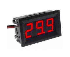 Panel mount dc voltmeter red 4.5-30vdc dsn-dvml-568-2-rd