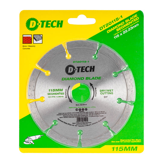 DIAMOND BLADE SEGMENTED STD. 115X22,23MM CONCRETE/CEMENT